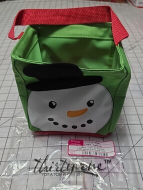 thirty-one Cool Cutie Littles Carry-All Caddy - Snowman, Green, Red,& White, NIP